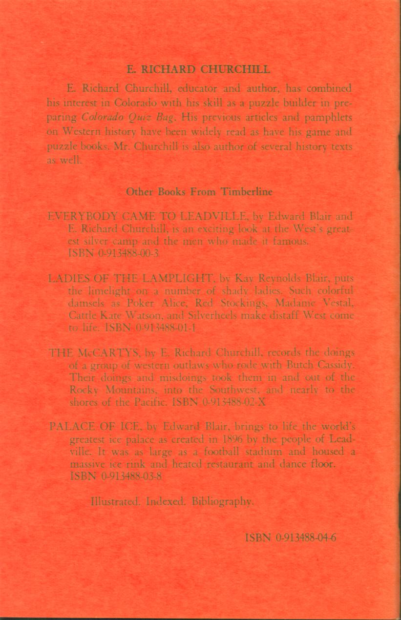 COLORADO QUIZ BAG. timb772k